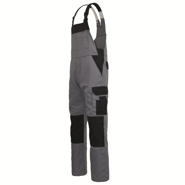 EIKO Latzhose Canvas Powerline grau/schwarz 27