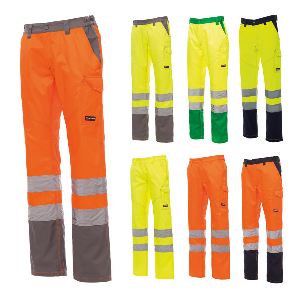 Damen Warnschutz Bundhose CHARTER LADY | FLUOORANGE/MARINEBLAU | S | 001461033602011S