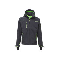 U-Power Workwear Softshell-Jacke Space Asphalt Grey/Green