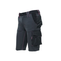 U-Power Workwear Damen Shorts Mercury Lady Grey Fucsia