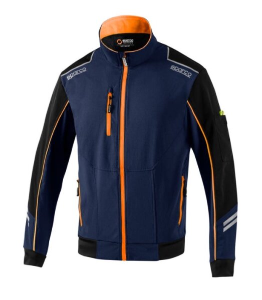 [Abverkauf] Sparco Workwear TECH LIGHT-SHELL-JACKE AUSTIN marine/orange