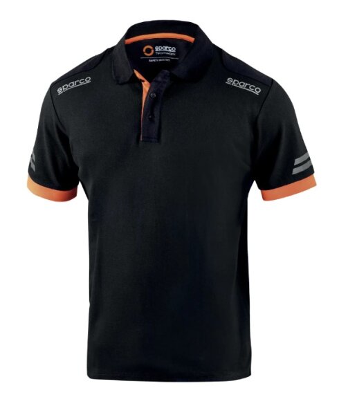 Sparco Workwear Poloshirt TOLEDO schwarz/orange