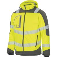 VW268, Winter-Softshelljacke Gelb/Grau