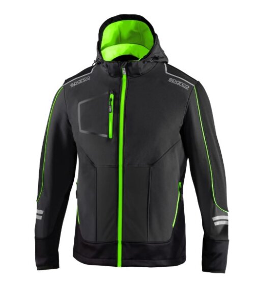 Sparco Workwear Softshelljacke YORK dunkelgrau/grün