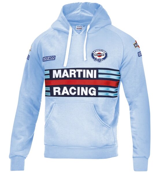 Sparco Martini Racing HOODIE REPLICA Hellblau