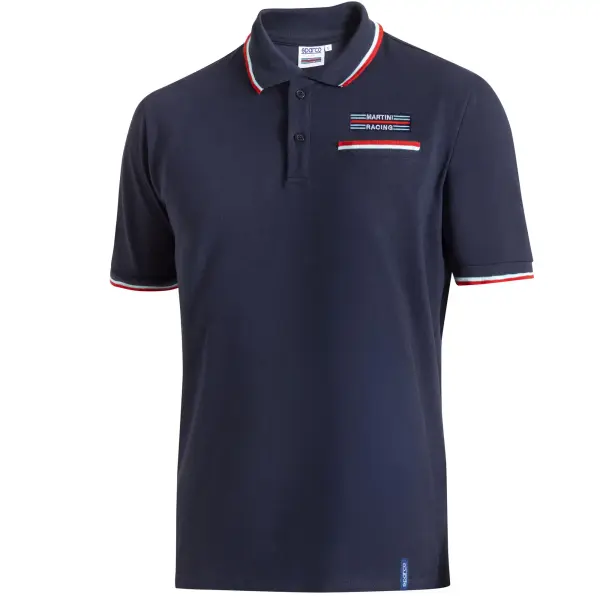 Sparco Martini Racing POLO SHIRT POCKET Marineblau