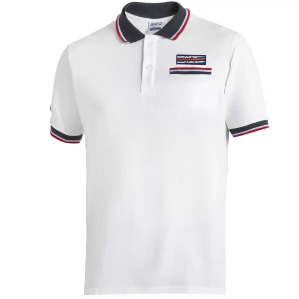 Sparco Martini Racing POLO SHIRT POCKET Weiß