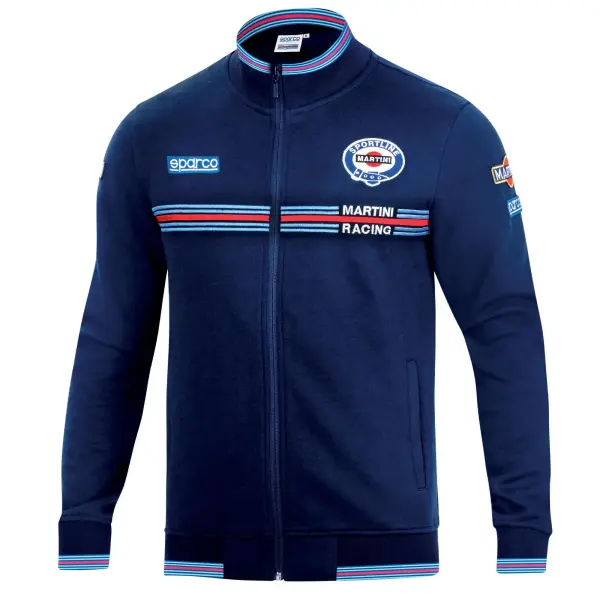 Sparco Martini Racing FULL ZIP SWEATSHIRT Marineblau