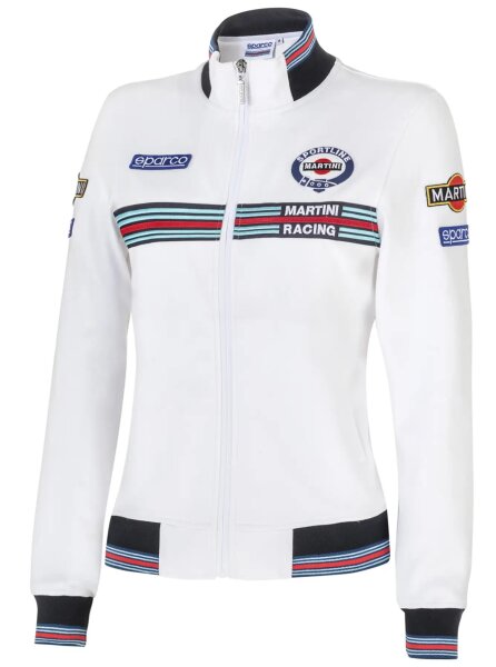 Sparco Martini Racing Damen FULL ZIP SWEATSHIRT LADY Weiß