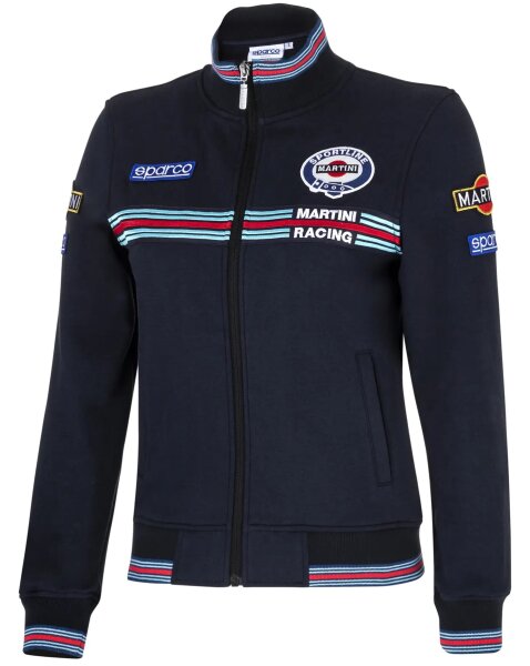 Sparco Martini Racing Damen FULL ZIP SWEATSHIRT LADY Marineblau
