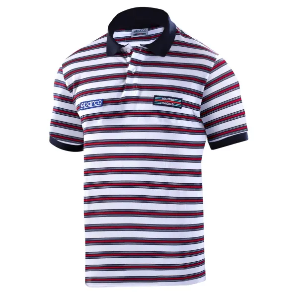 Sparco Martini Racing POLO REPLICA STRIPED Weiß