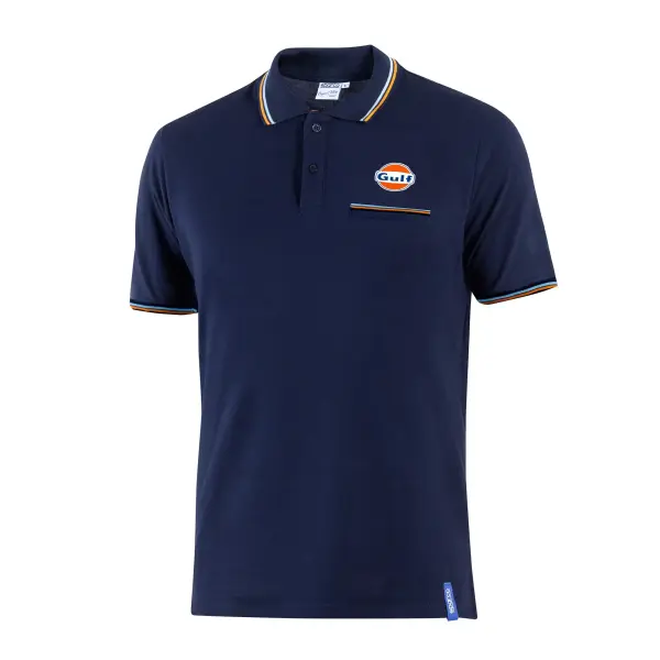 Sparco Gulf POLO PIQUET POCKET Marineblau