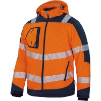 VW268, Winter-Softshelljacke Orange/Marine