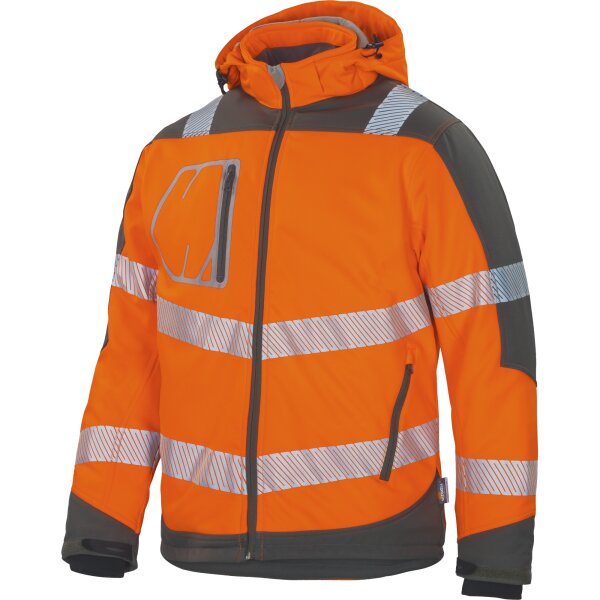 VW268, Winter-Softshelljacke Orange/Grau