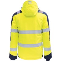 VW268, Winter-Softshelljacke Gelb/Marine