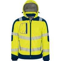 VW268, Winter-Softshelljacke Gelb/Marine