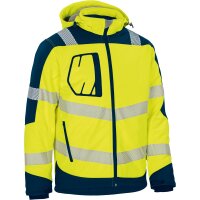 VW268, Winter-Softshelljacke Gelb/Marine