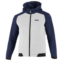 Sparco Workwear FULL ZIP HOODY white / blue navy