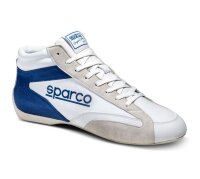 Sparco S‑DRIVE MID SNEAKER Wildlederoptik weiss/marineblau