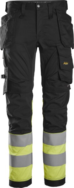 Snickers Workwear Stretchhose mit Holstertaschen Warnschutzklasse 1
