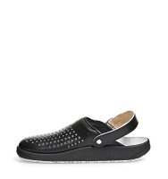 Abeba Medizinische Clog RUBBER 9310 Schwarz perforiert OB