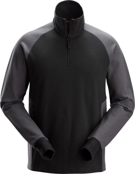 Snickers Workwear Zweifarbiges Sweatshirt mit Halbreißverschluss
