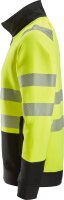Snickers Workwear Jacke mit durchgehendem Reißverschluss Warnschutzklasse 2 Warngelb/Schwarz