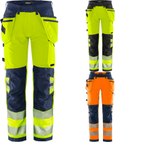 Fristads High Vis Green Handwerker Stretchhose Kl.