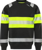 Fristads High Vis Green Stretch-Sweatshirt Kl 1 7530 GKC