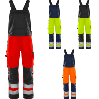 Fristads High Vis Green Latzhose Kl. 2 1030 GPLU